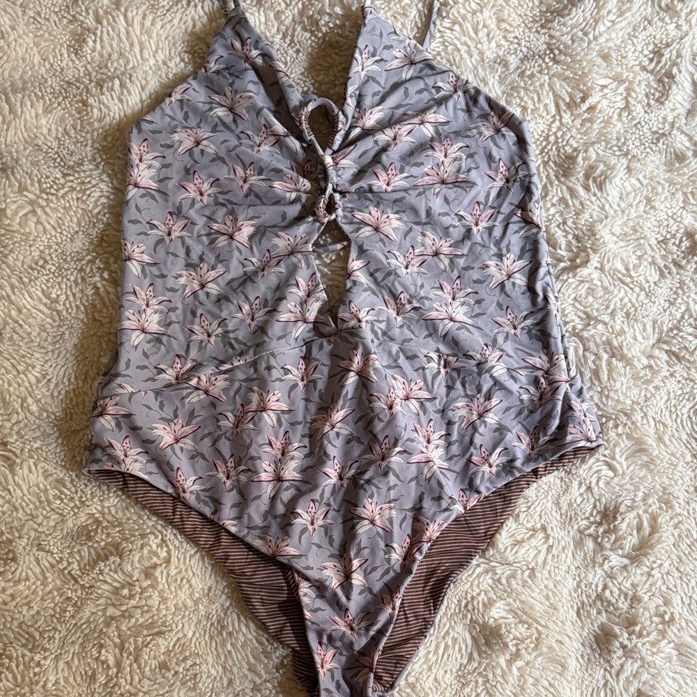 Acaia Lily One-Piece Swimsuit in Lavendar and Pink